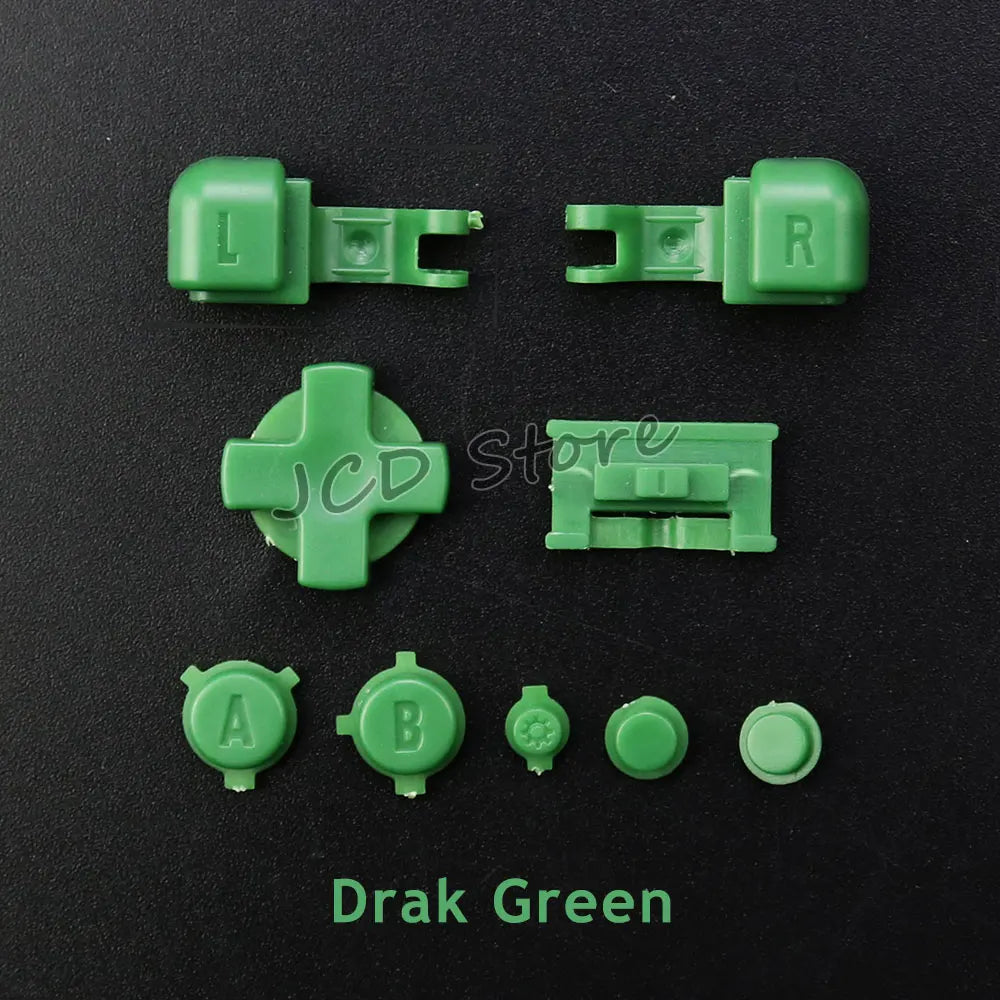JCD Plastic Full Set Buttons For Gameboy GBA SP A B L R Select Start Power On Off Volume Buttons D Pad Key