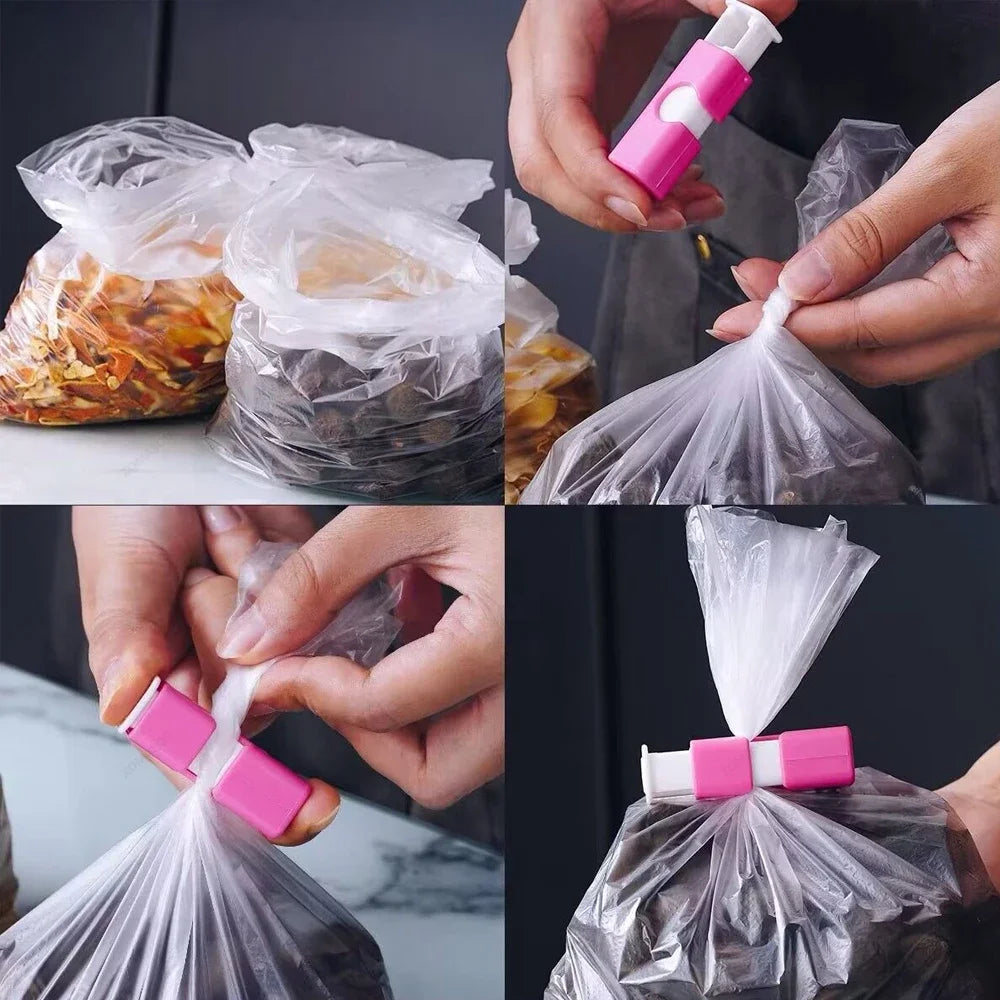 5Pcs Food Sealing Clips Bread Storage Bag Clips For Snack Wrap Bags Spring Clamp Reusable Kitchen Organization Sealing Clamp