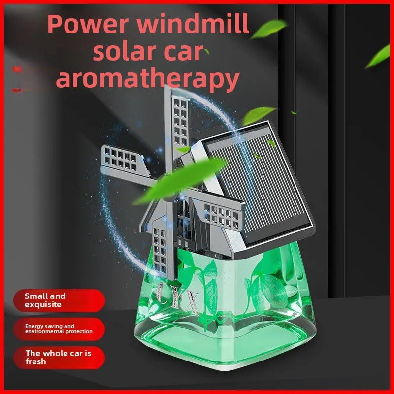 Car Mounted Perfume Fragrance Deodorant Fragrance in The Lasting Fragrance Solar Powered Windmill Accessories Powered Windmill