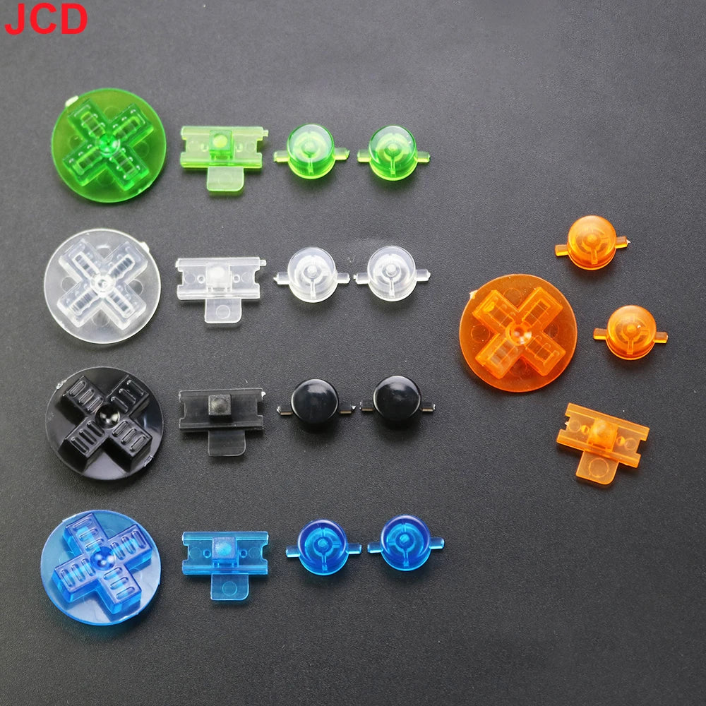 JCD 1set Colorful D-Pad Buttons For GameBoy Classic For GB DMG A B Buttons DIY Button Set Replacement