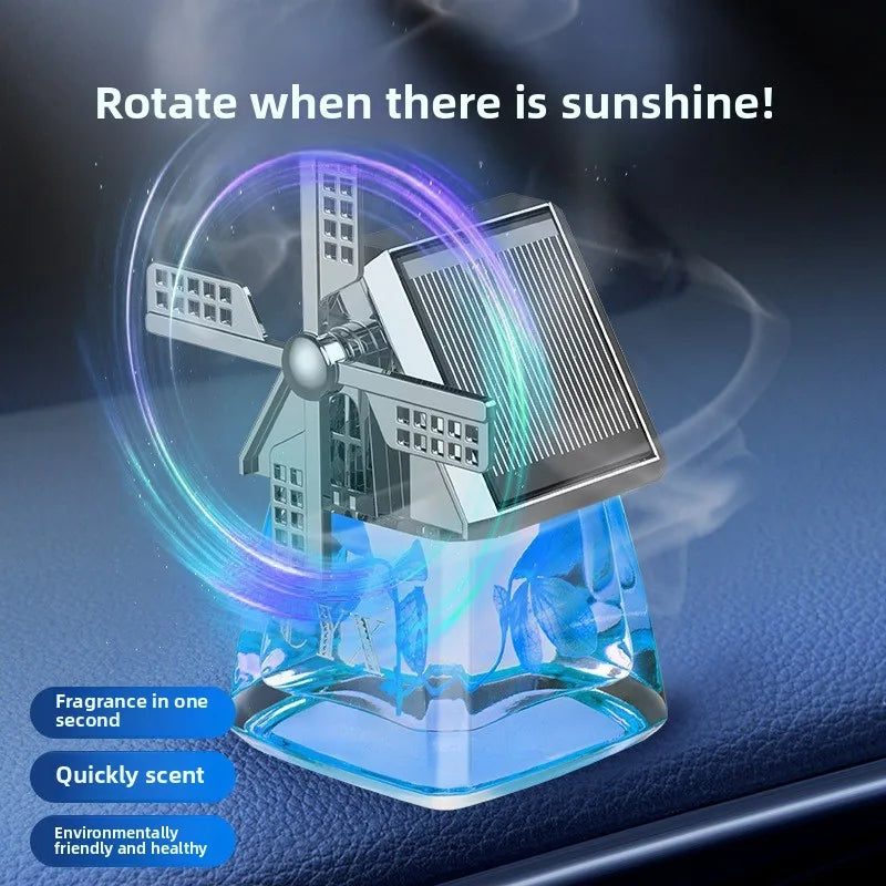 Car Mounted Perfume Fragrance Deodorant Fragrance in The Lasting Fragrance Solar Powered Windmill Accessories Powered Windmill