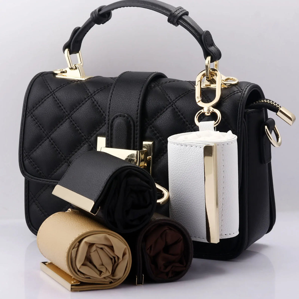 Creative Simple Storage Cloth Bag Large Capacity Eco-friendly Shopping Bag Keychain Practical Bag Charm Unique Accessory Gift