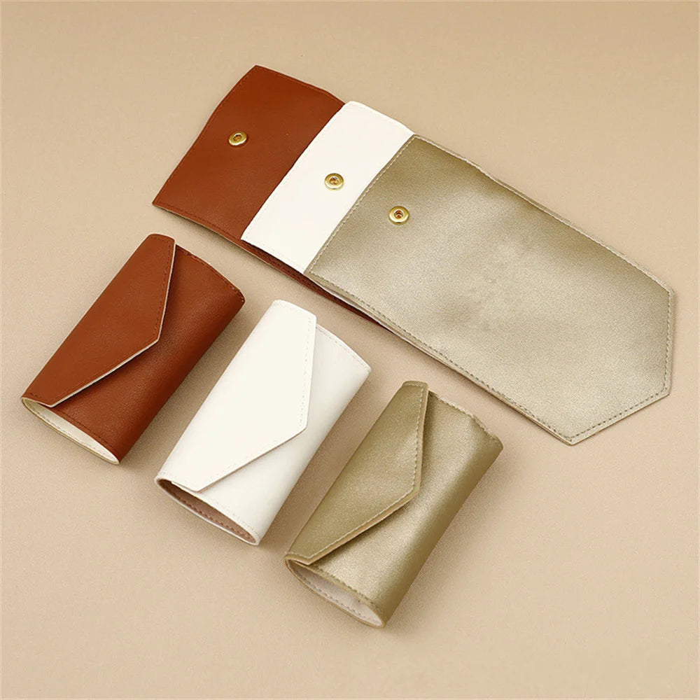 Portable Jewelry Organizer Bag for Women Travel Multi-functional Earrings Ring Necklace Storage Bag PU Creative Jewelry Roll