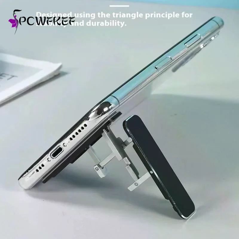1/3PCS Mini Invisible Foldable Mobile Phone Stand Aluminum Alloy Desktop Mount Material Holder Adjustable Angle For Cellphone