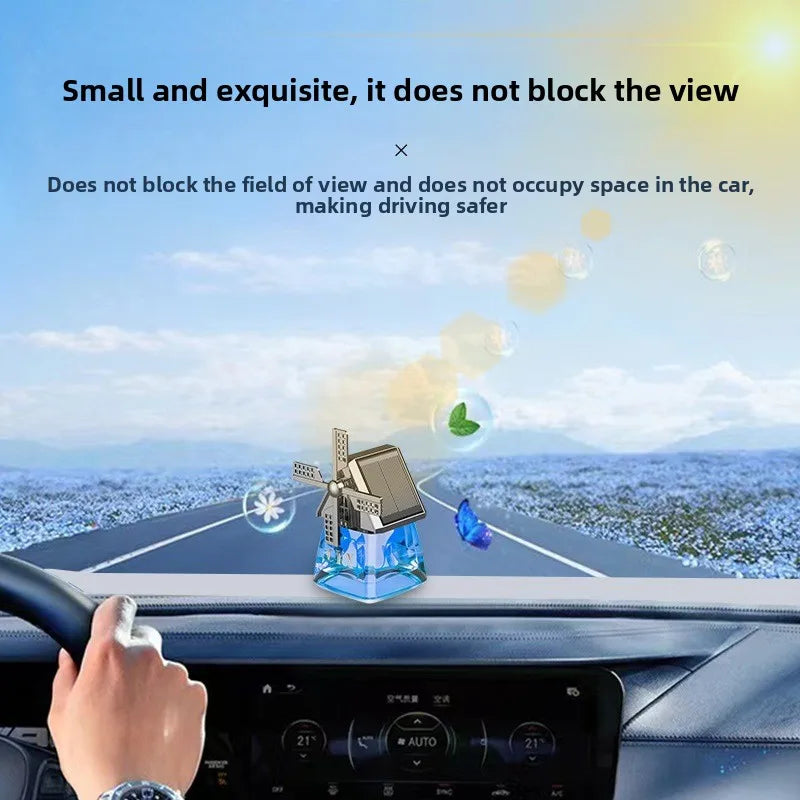 Car Mounted Perfume Fragrance Deodorant Fragrance in The Lasting Fragrance Solar Powered Windmill Accessories Powered Windmill