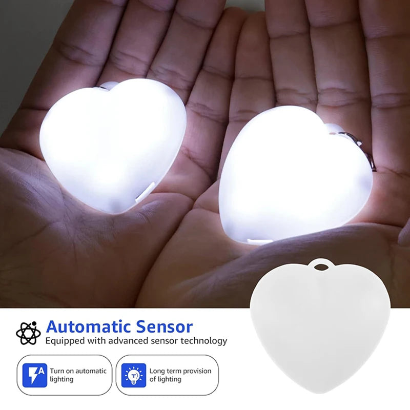 Purse Glow Heart Light Portable Touch Handbag Light USB Rechargeable Cute Heart Keychain Light for Handbag Backpack Decoration