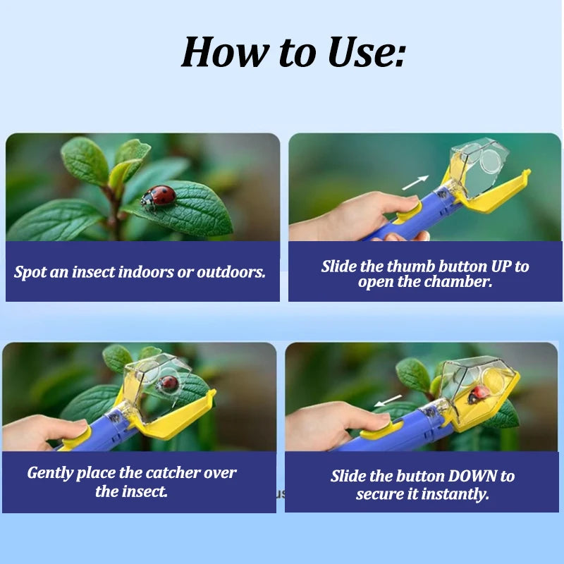 Portable Insect Catcher With 6X Magnifying Outdoor Exploration Display Observer Box Multifunctional Kids Bug Catcher Insect Trap