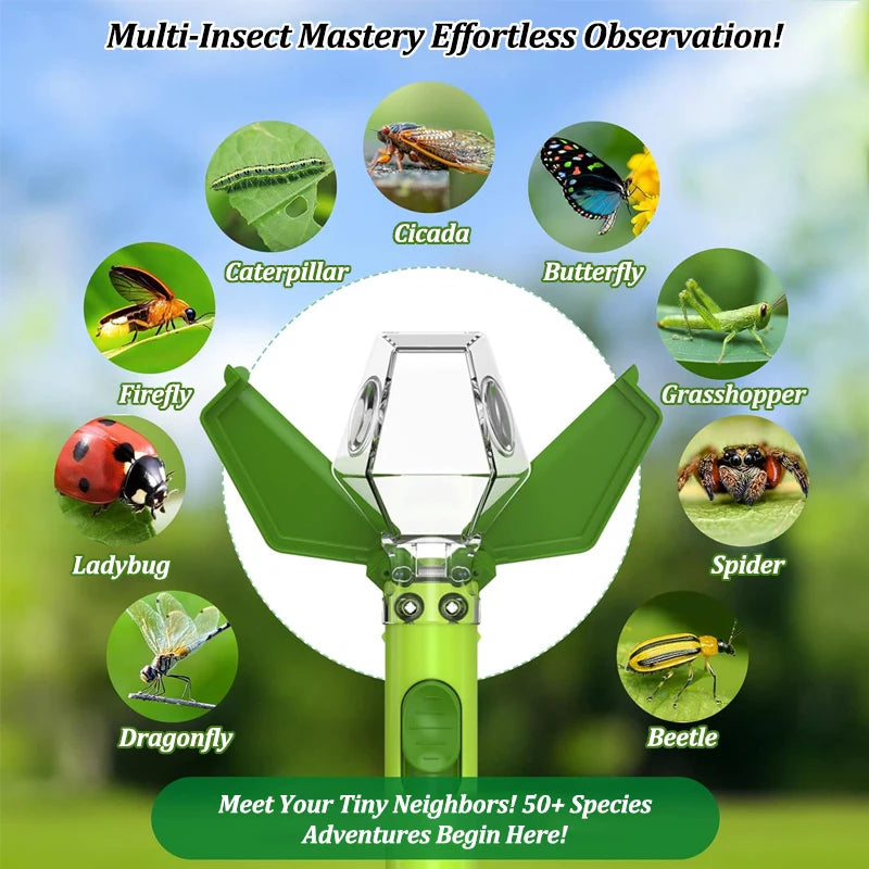 Portable Insect Catcher With 6X Magnifying Outdoor Exploration Display Observer Box Multifunctional Kids Bug Catcher Insect Trap