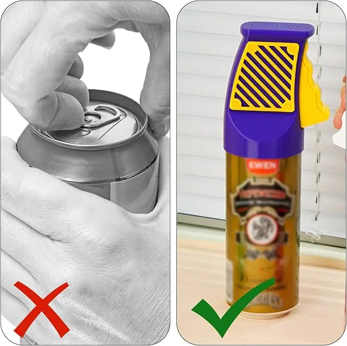 3D Printed One-Handed Can Opener, Ergonomic Nail-Safe Soda Beer Opener, Easy-Use Portable Beverage Can Opener for Home Outdoor