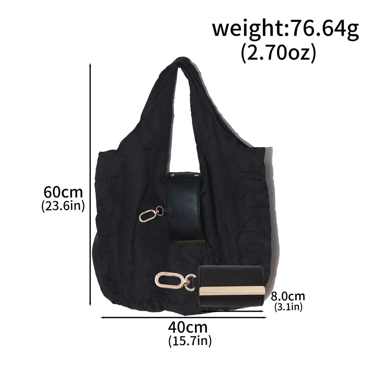 Creative Simple Storage Cloth Bag Large Capacity Eco-friendly Shopping Bag Keychain Practical Bag Charm Unique Accessory Gift