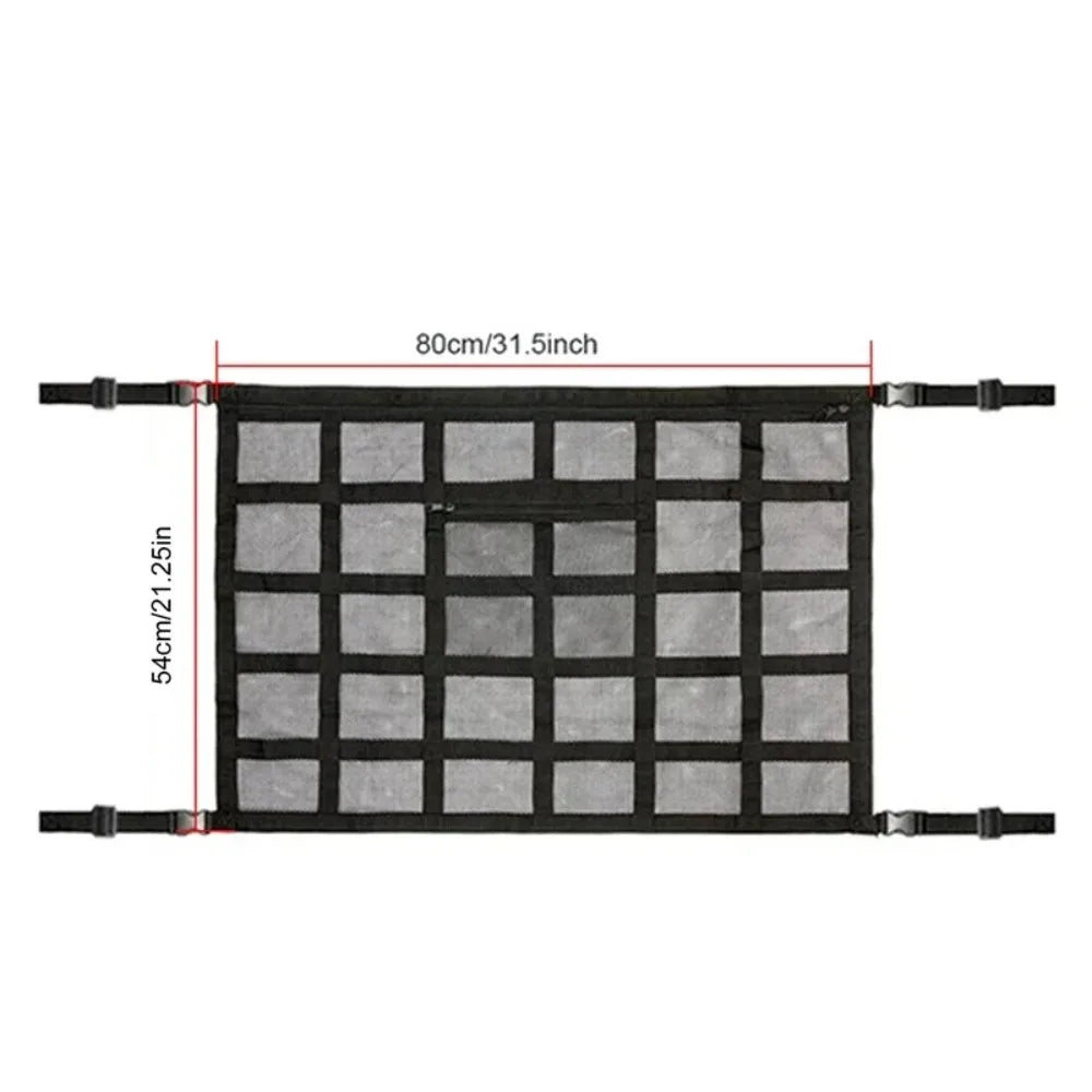 Car Camping Essentials Ceiling Cargo Net Car Ceiling Cargo Net Pocket Cargo Net For SUV Load Bearing Car Truck SUV Road Trip