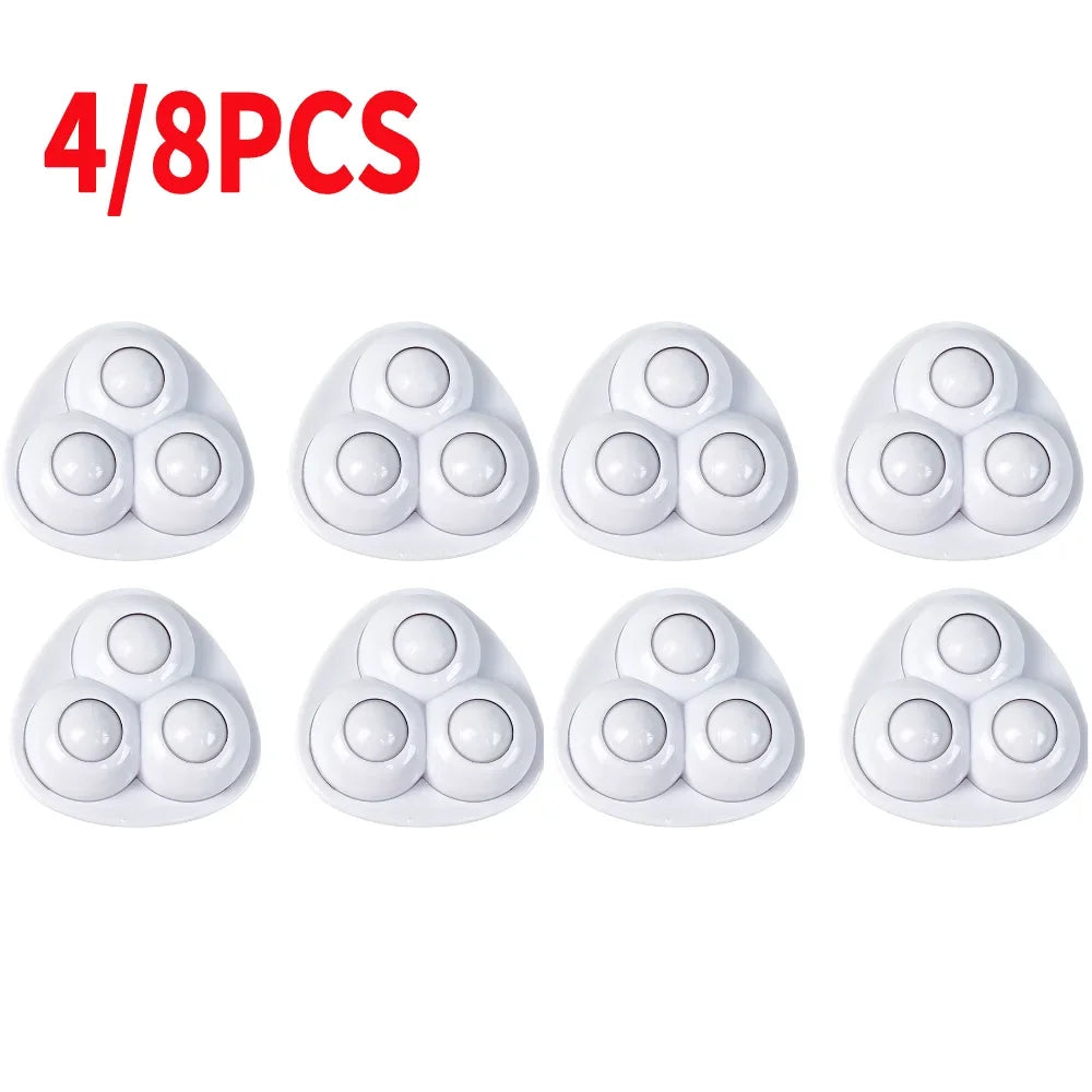 4pcs Paste Universal Wheel No Noise Self Adhesive Universal Pulley Rotating Wheels for Trash Can Bottom Kitchen Small Appliances