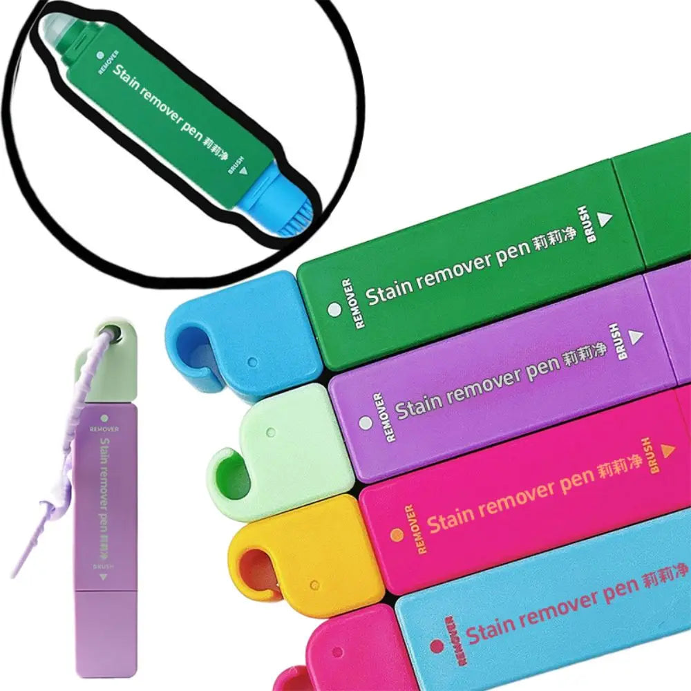12ml Stain Remover Pen With Brush Head Instant Emergency Stain Remover Portable Double Head Grease Removal Pen Clothes Care