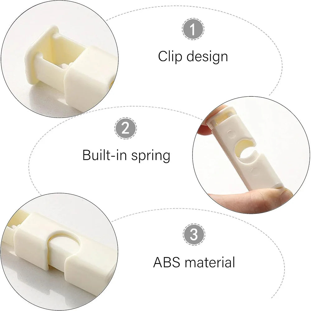 5Pcs Food Sealing Clips Bread Storage Bag Clips For Snack Wrap Bags Spring Clamp Reusable Kitchen Organization Sealing Clamp