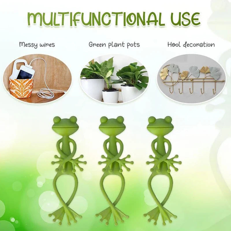 1/2/5pc Frog Shaped Plant Stand Tomato Plant Support Green Twist Garden Plant Supporter Adjustable DIY Vine Climbing Holders