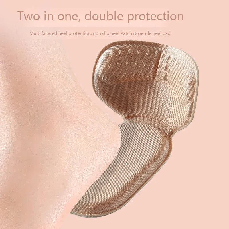 2 in 1 Forefoot and Heel Cushion Pads Self Adhesive Anti Blister Shoe Inserts High Heel Insoles Anti Slip Shoe Size Foot Care