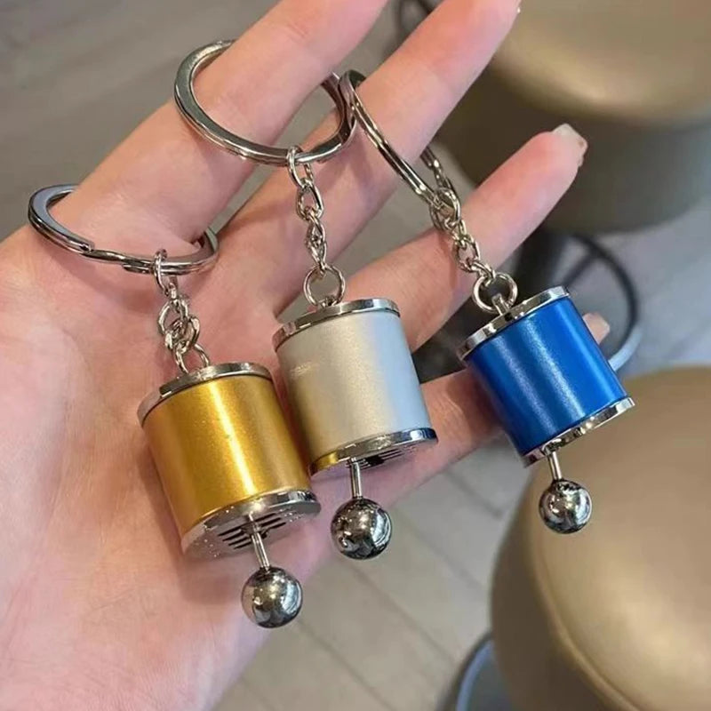 Metal Keyring Creative Car Shifter Keychain Six Speed Manual Transmission Shift Gearbox Gear Fidget Toys Relieve Stress Anxiety