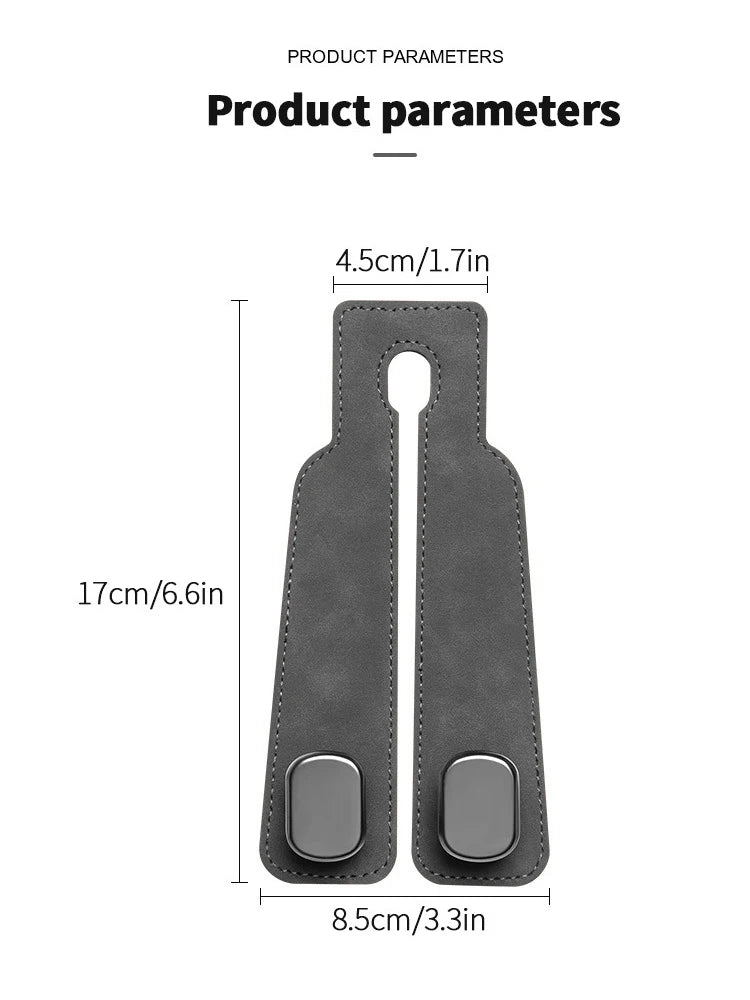Heavy-Duty Car Seat Back Hook, Hidden Design, Suitable for Suvs and Sedans - Abs Hook, Can Be Used to Hang Shopping Bags, Wallets, Coats, Invisible Car Storage Bags