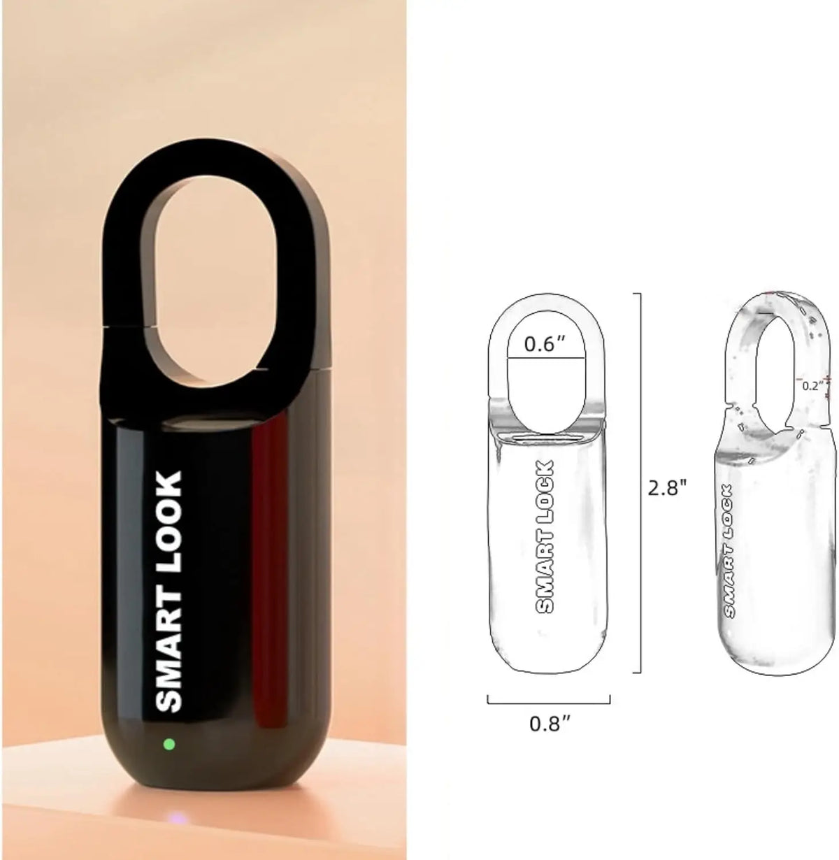 Mini Smart Fingerprint Lock Biometric Keyless Thumbprint Padlock School Gym Locker Small Rechargeable Electronic Locks