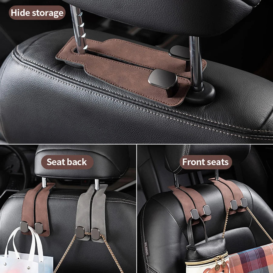 Heavy-Duty Car Seat Back Hook, Hidden Design, Suitable for Suvs and Sedans - Abs Hook, Can Be Used to Hang Shopping Bags, Wallets, Coats, Invisible Car Storage Bags