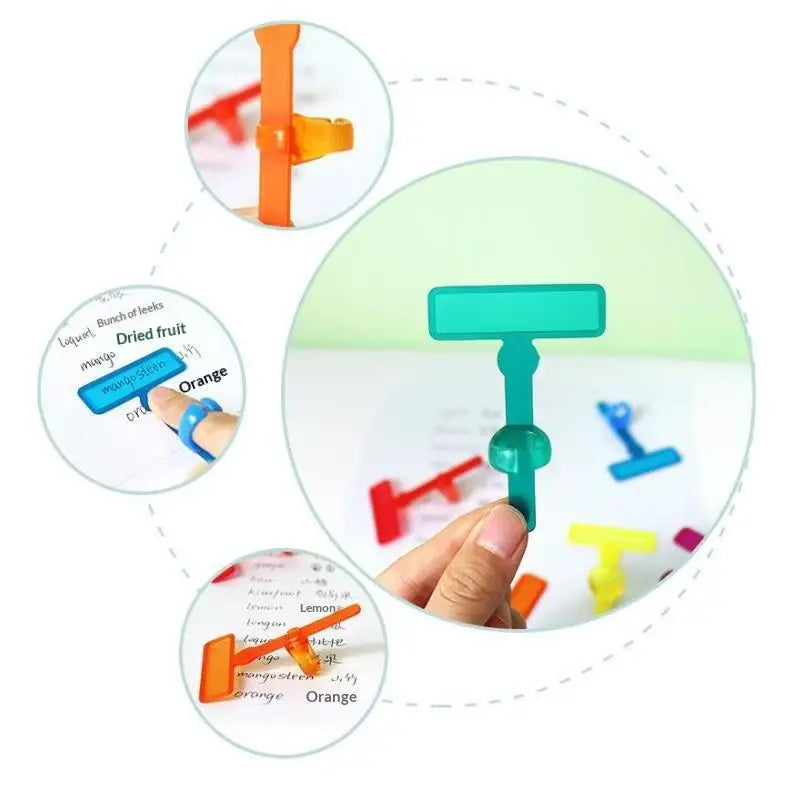 Set of Guided Reading Strips Colorful Overlays with Finger Rings for Literacy Support in School Classroom Learning