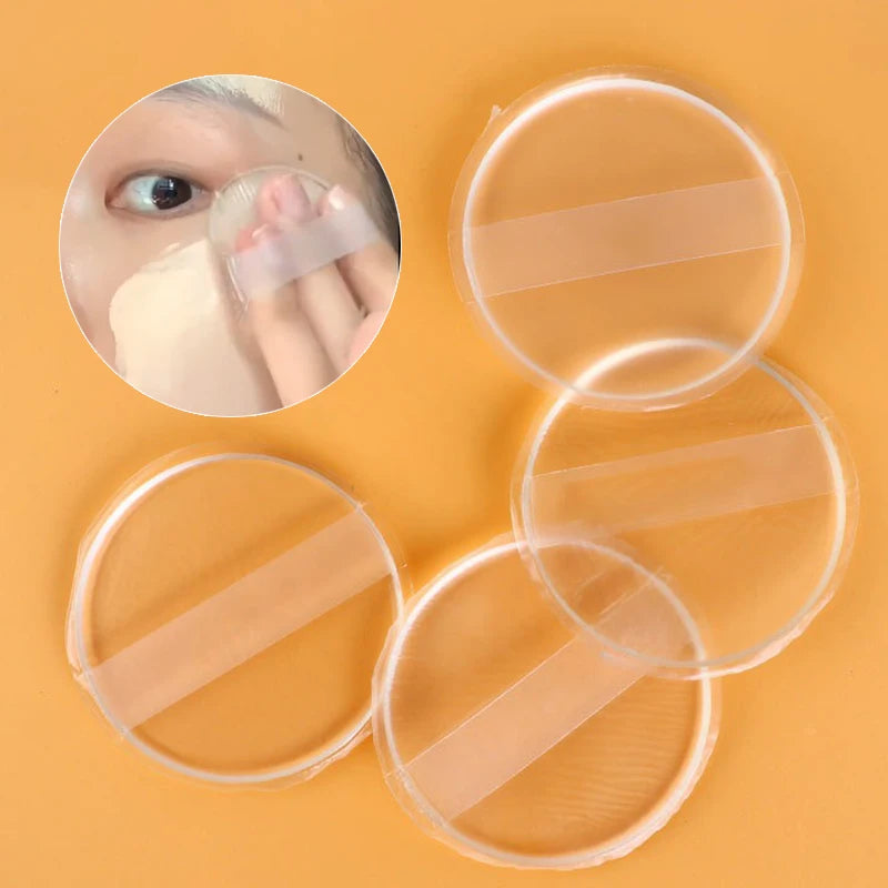 Round/Triangle Silicone Gel Cosmetic Puff Transparent Soft Elasticity Puff Sponge Foundation Cream No Powder Eating Powder
