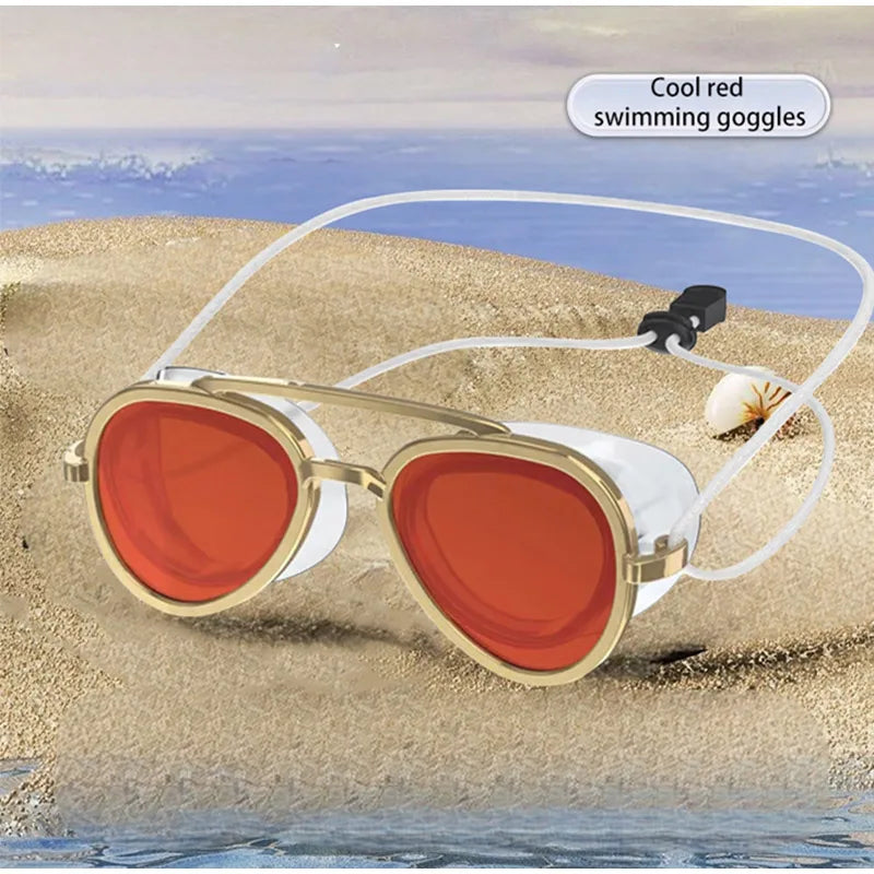 Full-view Anti-fog Swimming Glasses Wide Field Professional Goggles Neutral Adjustable Silicone Clothing Equipment Accessories