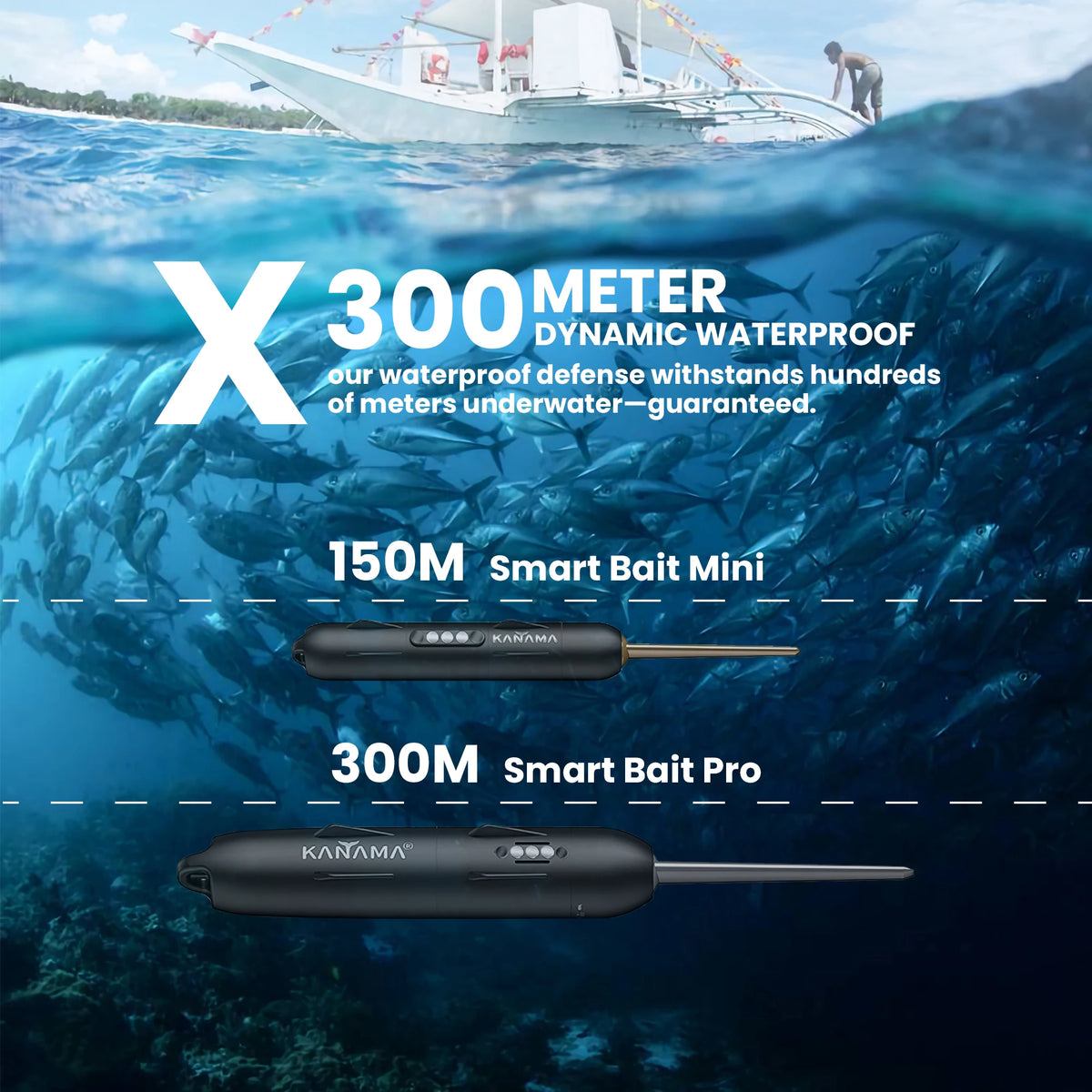 Discount Fishing Bait Pro - Affordable Live Fish Simulation Acoustic Technology 300m Waterproof Depth Kanama Smart