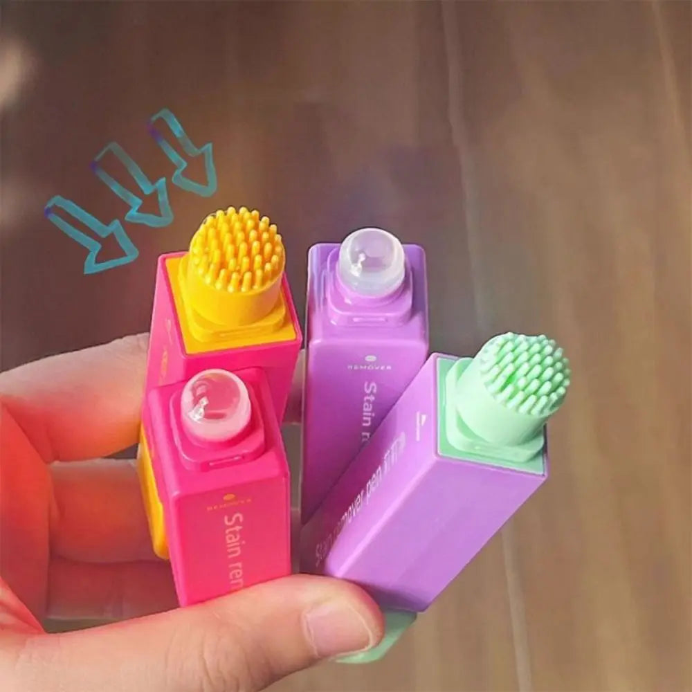 12ml Stain Remover Pen With Brush Head Instant Emergency Stain Remover Portable Double Head Grease Removal Pen Clothes Care